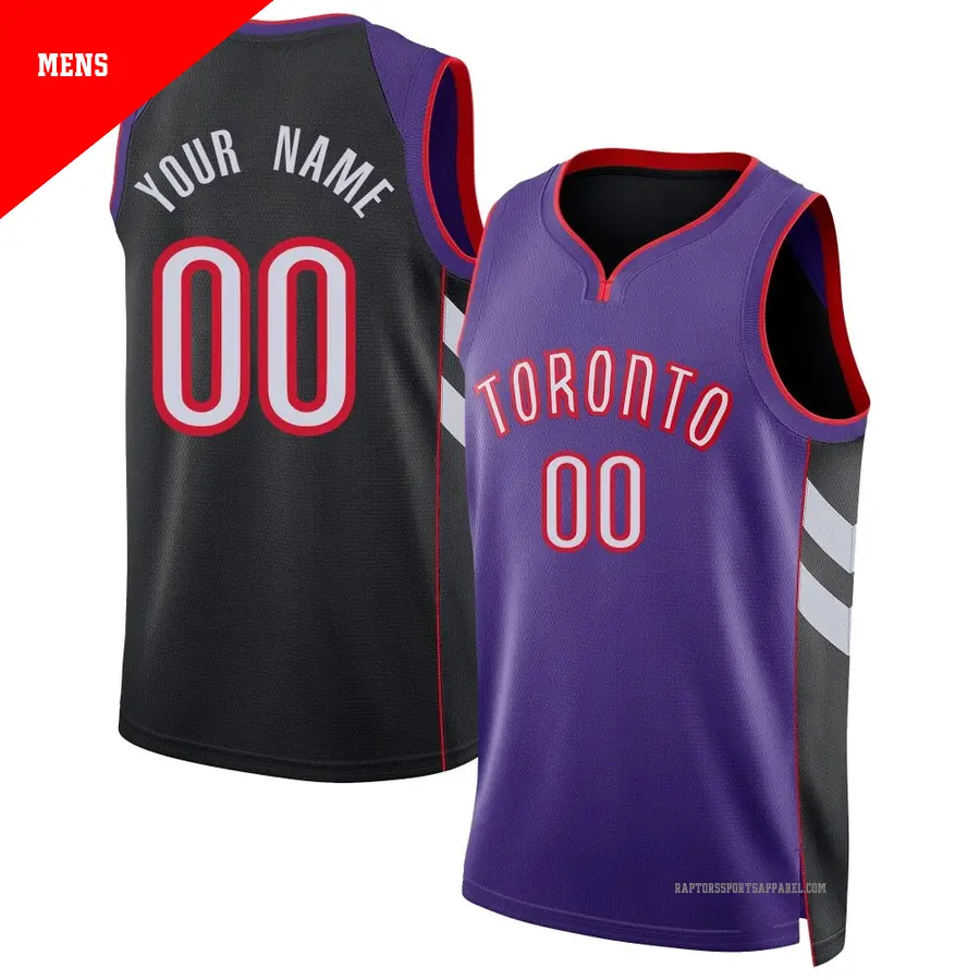 ＃00 Men's Custom Toronto Raptors 2024/25 Swingman Purple Classic Edition Jersey