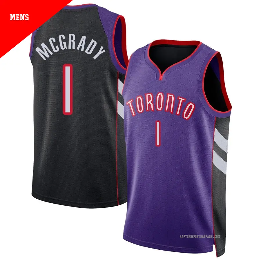 ＃1 Men's Tracy McGrady Toronto Raptors 2024/25 Swingman Purple Classic Edition Jersey