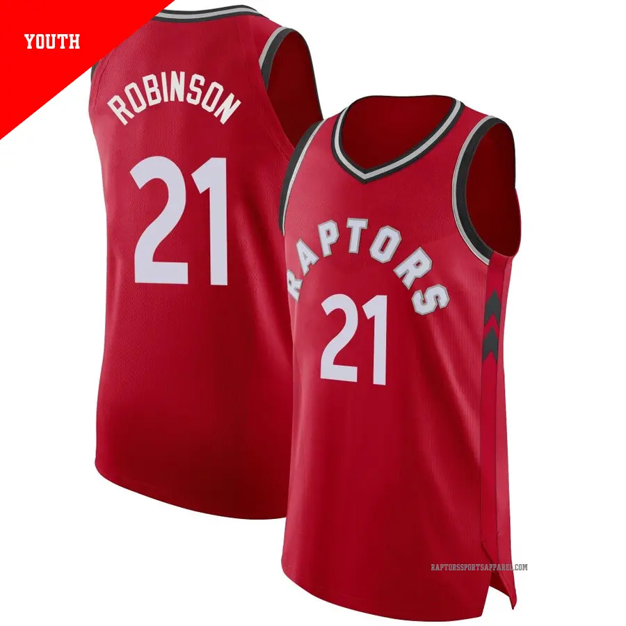 ＃21 Youth Orlando Robinson Toronto Raptors Red Authentic JerseyIcon Edition