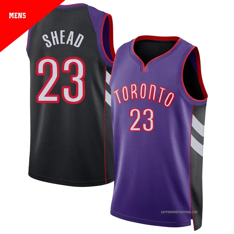 ＃23 Men's Jamal Shead Toronto Raptors 2024/25 Swingman Purple Classic Edition Jersey