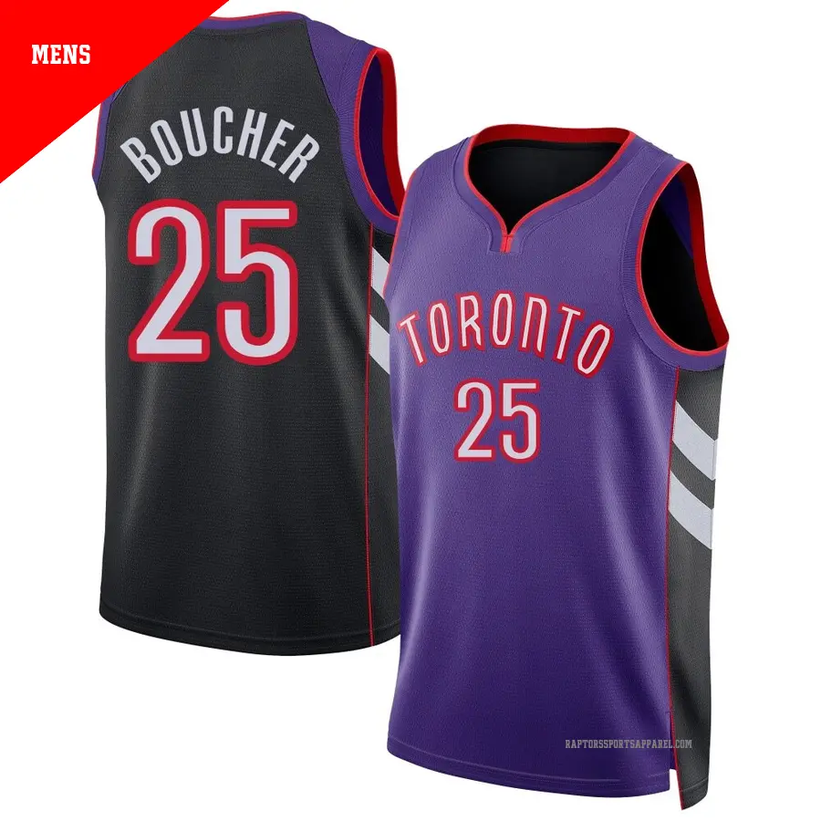 ＃25 Men's Chris Boucher Toronto Raptors 2024/25 Swingman Purple Classic Edition Jersey
