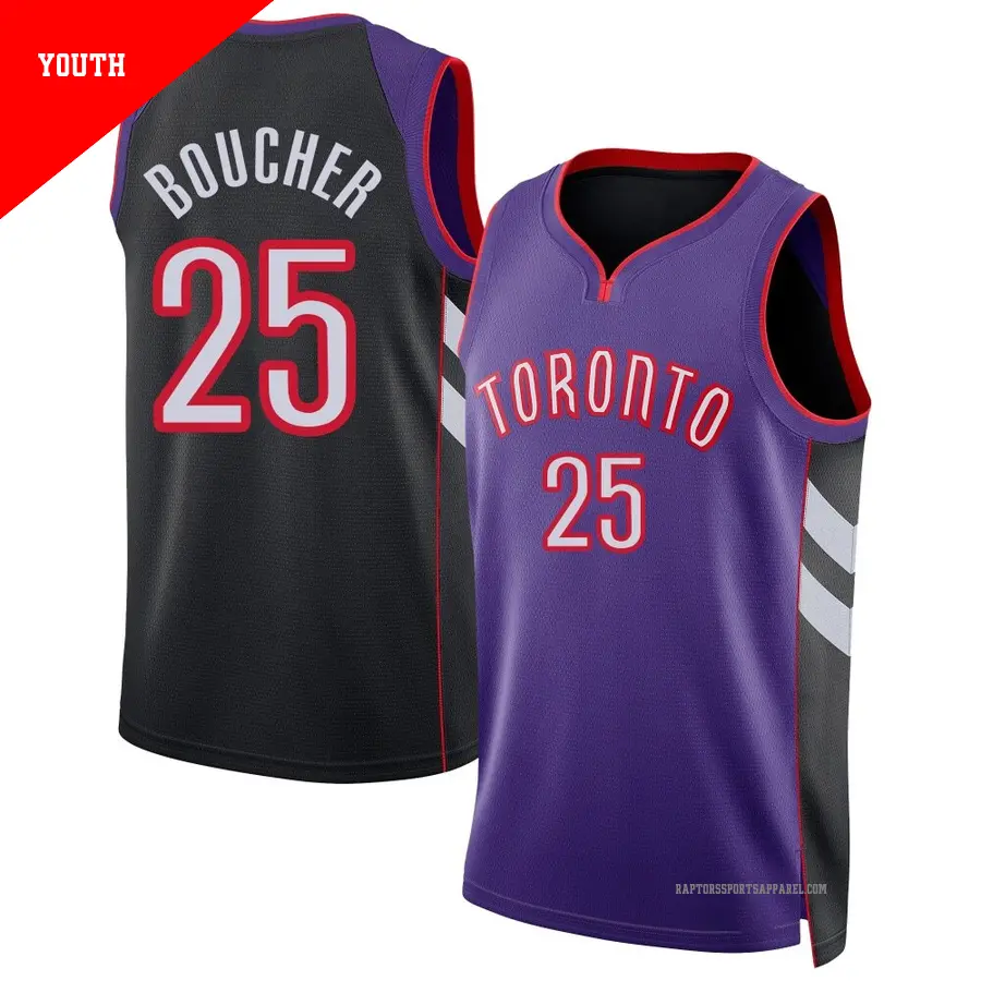 ＃25 Youth Chris Boucher Toronto Raptors 2024/25 Swingman Purple Classic Edition Jersey
