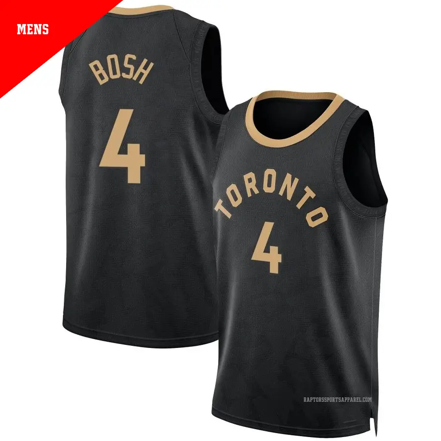 ＃4 Men's Chris Bosh Toronto Raptors 2022/23 Fast Break Black City Edition Jersey