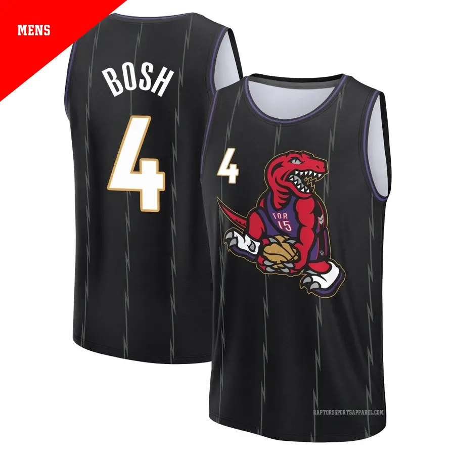 ＃4 Men's Chris Bosh Toronto Raptors 2024/25 Fast Break Fanatics Black City Edition Jersey