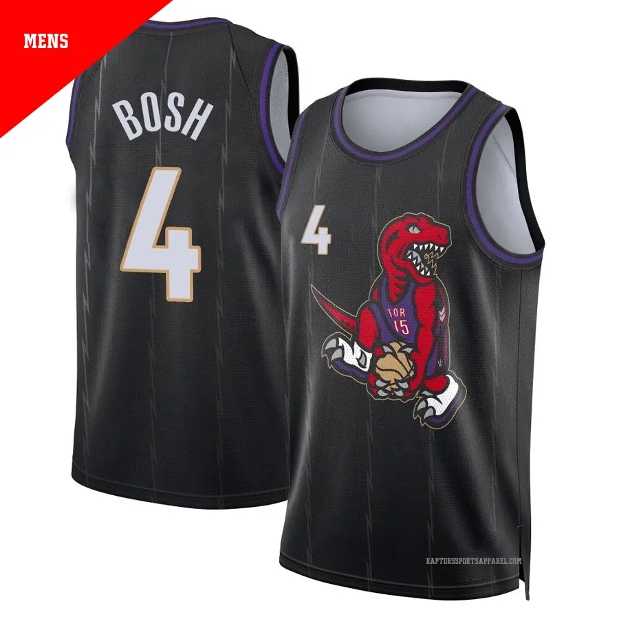 ＃4 Men's Chris Bosh Toronto Raptors 2024/25 Swingman Black City Edition Jersey