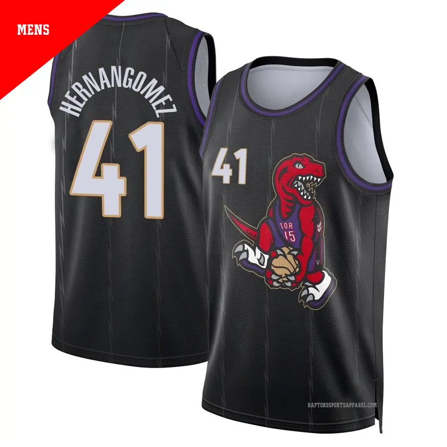＃41 Men's Juancho Hernangomez Toronto Raptors 2024/25 Swingman Black City Edition Jersey