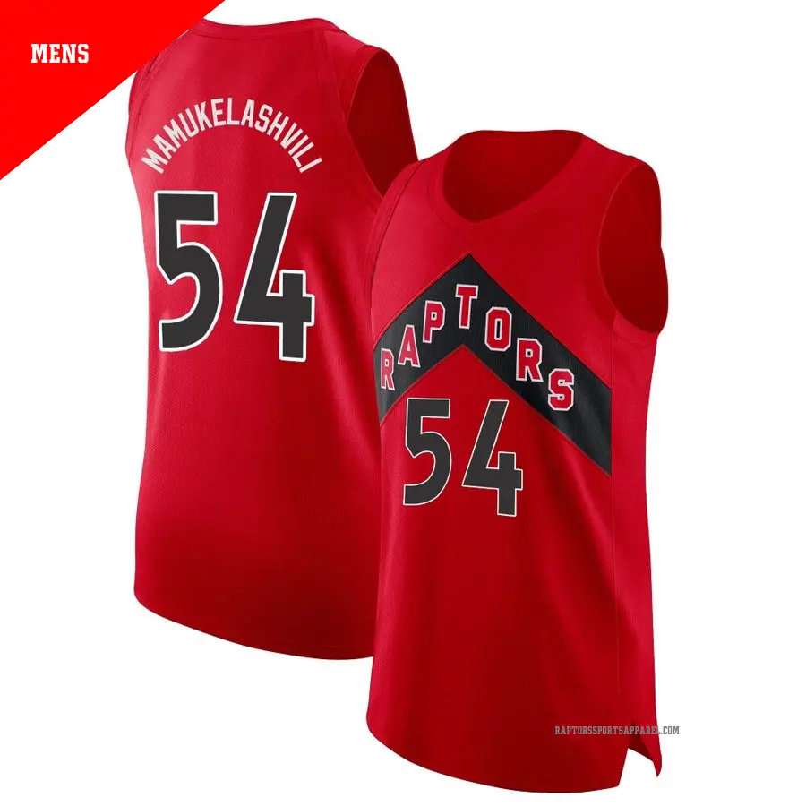 ＃54 Men's Sandro Mamukelashvili Toronto Raptors 2020/21 Authentic Red Jersey Icon Edition
