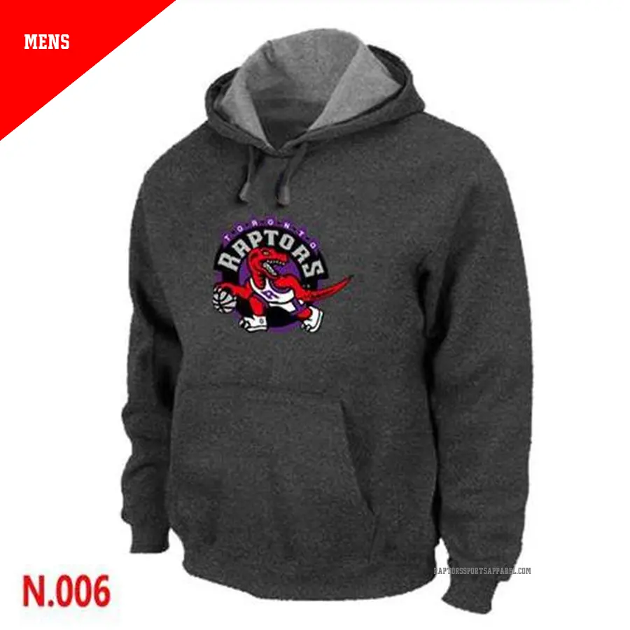 Men's Toronto Raptors Dark Grey Pullover Hoodie