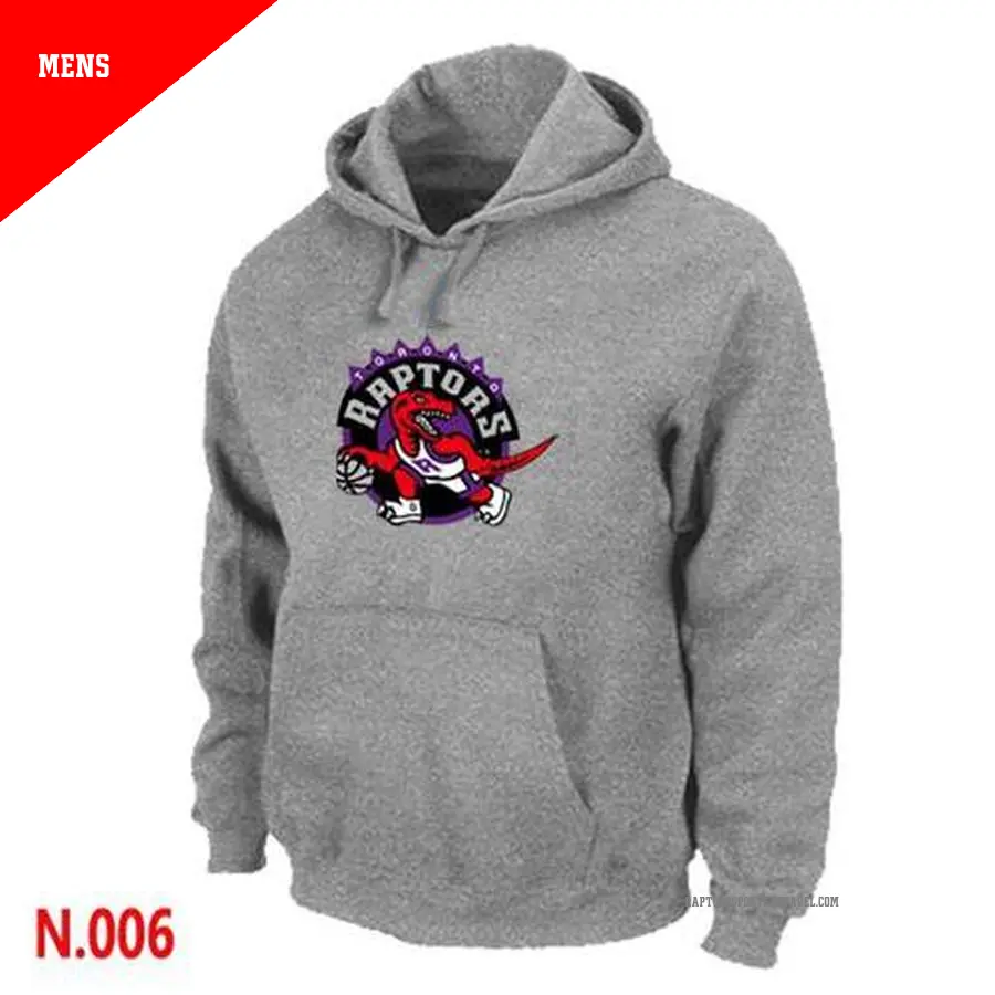 Men's Toronto Raptors Grey Pullover Hoodie